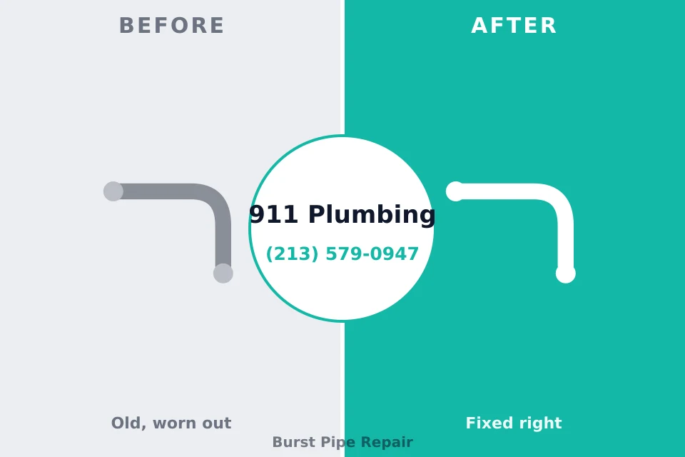 Before and after: plumbing repair Laingsburg, MI
